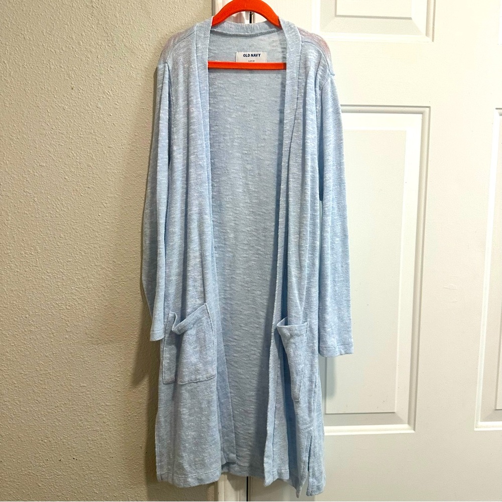 Girls Old Navy Baby Blue Cardigan/Duster Size Large
